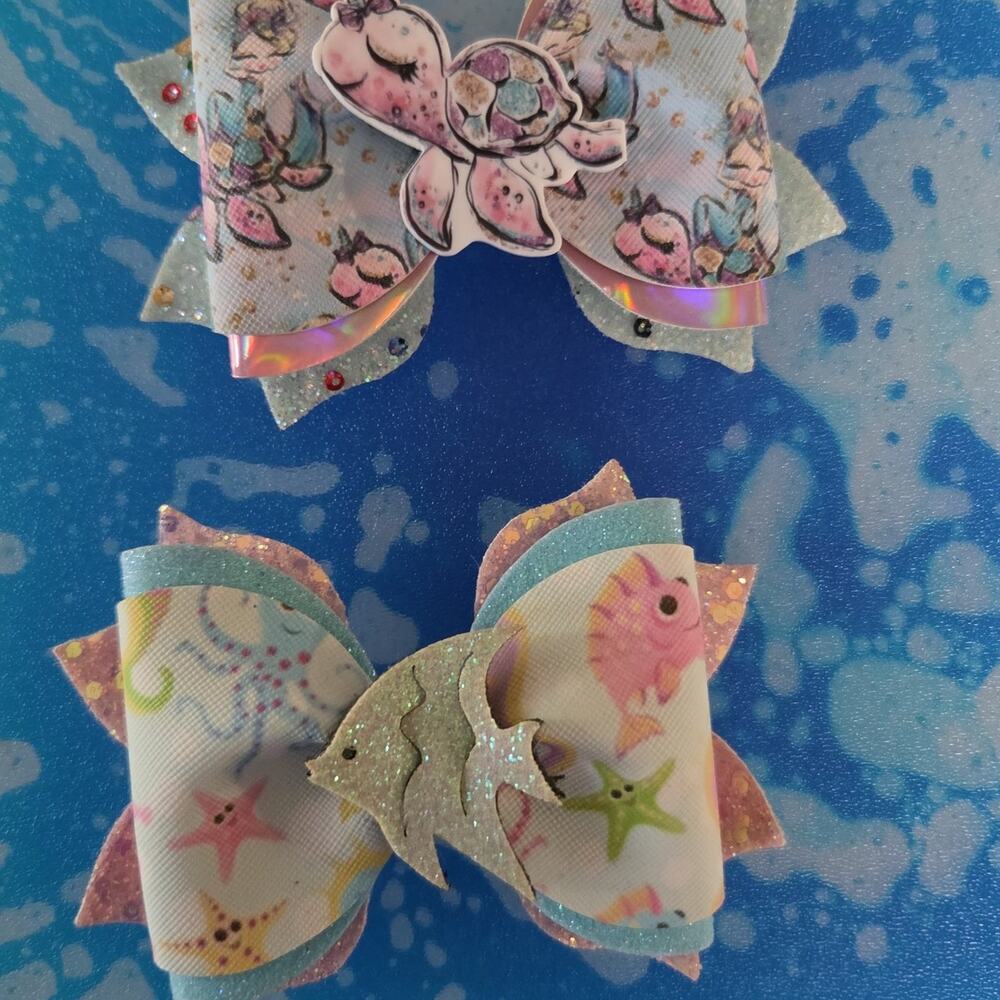 Custom Sea Life & HANDMADE Hair bows